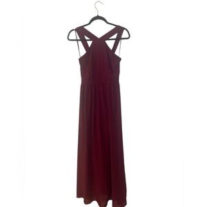 Lulu's Burgundy sleeveless gown